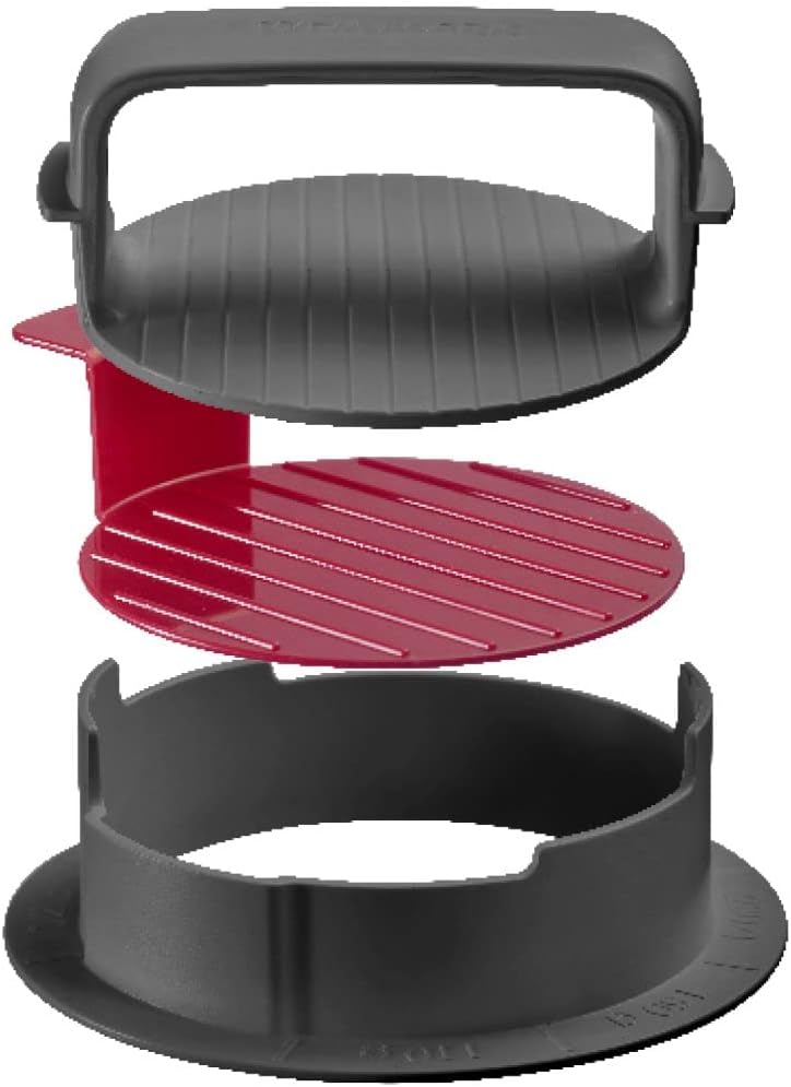 Westmark Hamburgermaker VARIO PLUS – Robuste Burgerpresse für Patties, individuelle Patty-Größen einstellbar, saubere Anwendung, auch für vegane Burger – ABS
