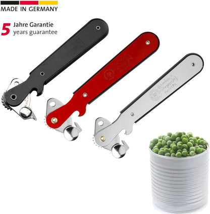 Westmark Lever Can Opener with Cap Opener, Length: 16.2 cm, Steel, Columbus, Assorted Colours: Black/Red/Silver, 10252270