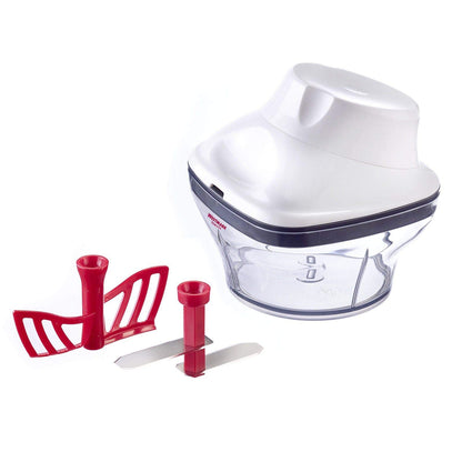 Westmark Zwiebel-/Kräuterschneider/Dressingquirl, mit Messer- und Quirleinsatz, Füllvolumen: 250ml, Rostfreier Edelstahl, Silber, 11592260 250 ml