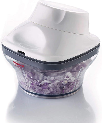 Westmark Zwiebel-/Kräuterschneider/Dressingquirl, mit Messer- und Quirleinsatz, Füllvolumen: 250ml, Rostfreier Edelstahl, Silber, 11592260 250 ml