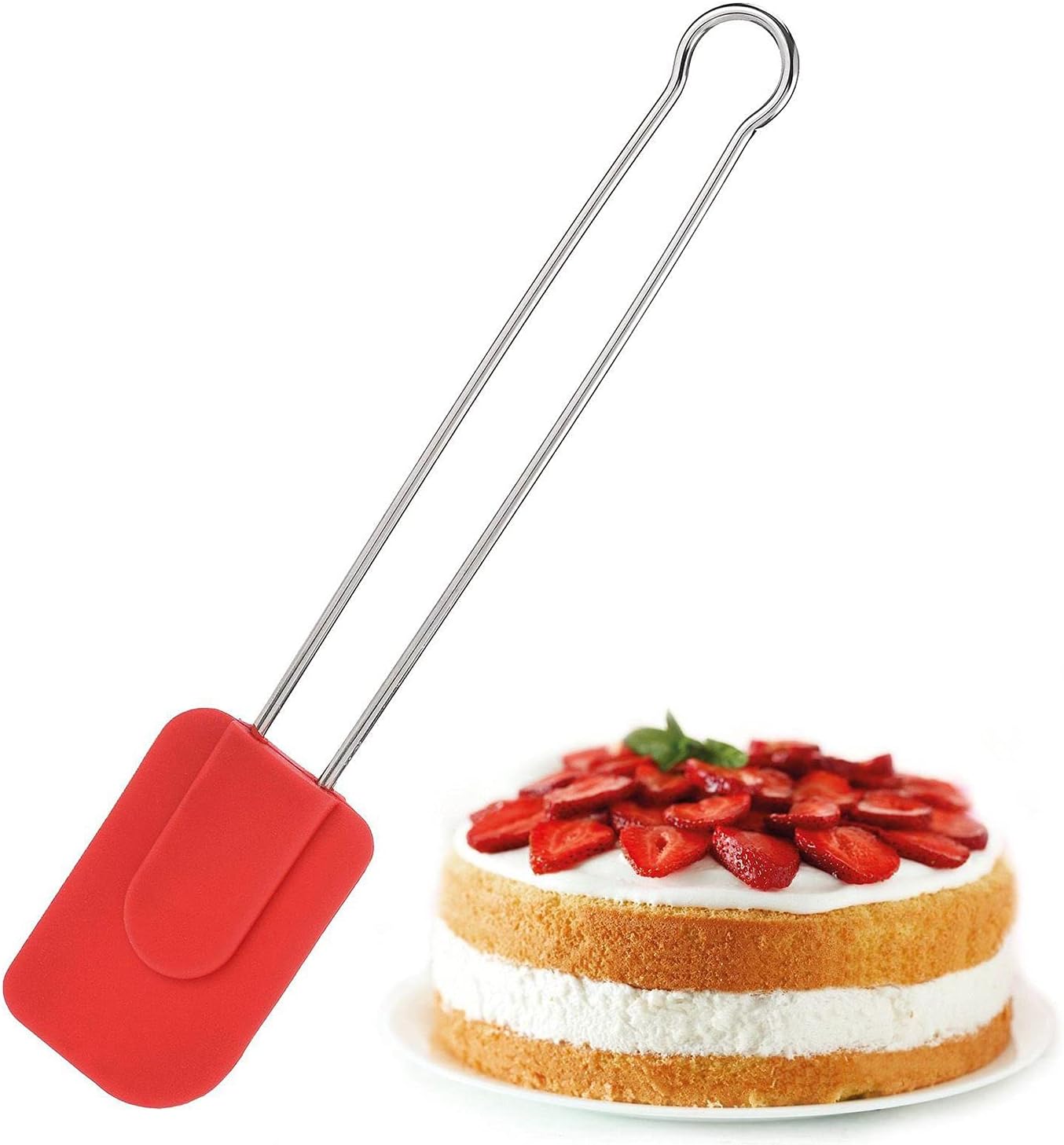 Westmark Koch-und Teigschaber Silicone 285 mm, Stainless Steel, Silver