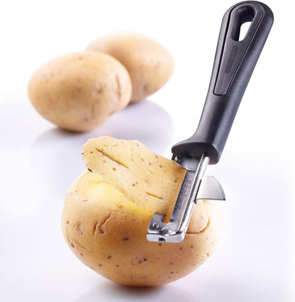 Westmark Universal Swivel Peeler With Cutter, Gentle, Stainless Steel Blade, Colour: Black, 28042270