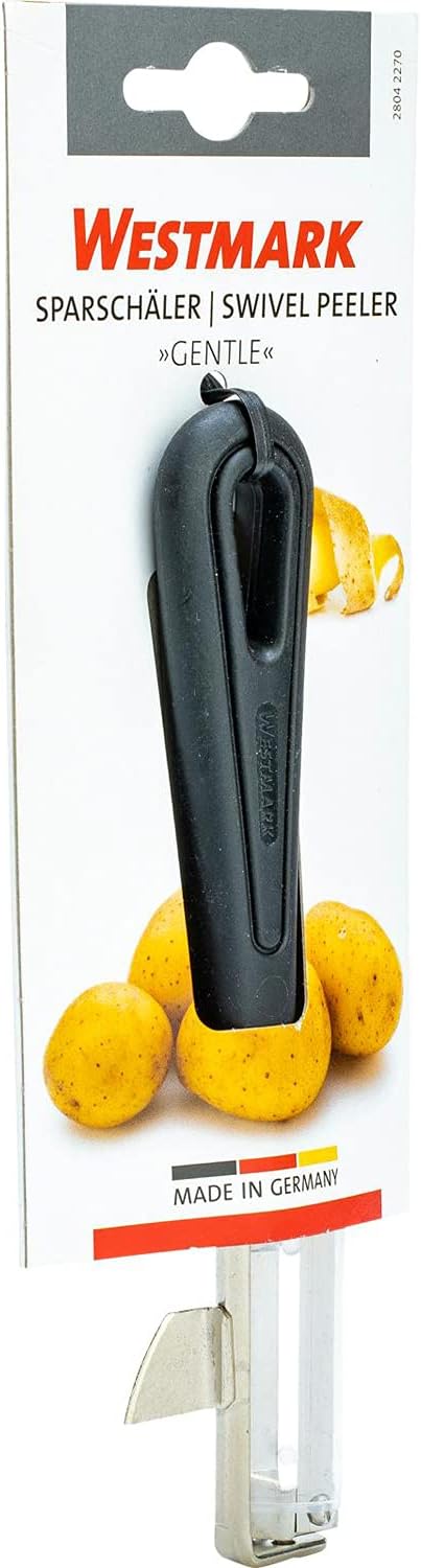 Westmark Universal Swivel Peeler With Cutter, Gentle, Stainless Steel Blade, Colour: Black, 28042270
