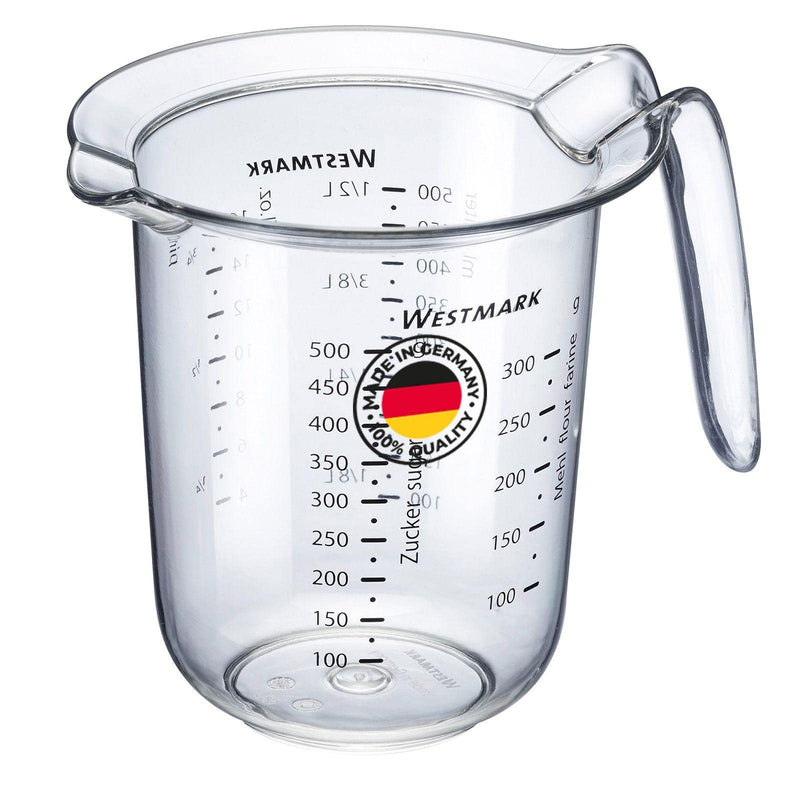 Westmark Measuring Jug, Multilingual Measuring Scales In Various Units, Volume: 0.5 L, Plastic, Transparent, 30642270