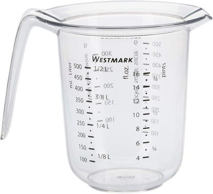 Westmark Measuring Jug, Multilingual Measuring Scales In Various Units, Volume: 0.5 L, Plastic, Transparent, 30642270