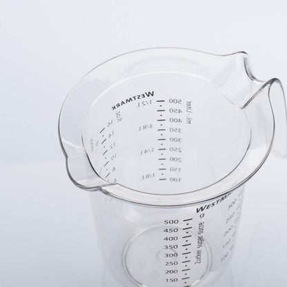 Westmark Measuring Jug, Multilingual Measuring Scales In Various Units, Volume: 0.5 L, Plastic, Transparent, 30642270