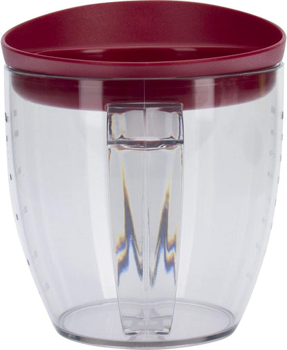 Westmark Fat Separator Jug with Strainer Lid, Volume: 1 Litre, Plastic, Transparent/Red, 30752260