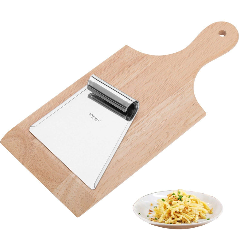 Westmark Spaetzle Set, Wooden Board And Stainless Steel Scraper For The Traditional Preparation Of Spätzle, Wood/Stainless Steel, Light Brown/Silver, 61162240