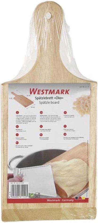 Westmark Spaetzle Set, Wooden Board And Stainless Steel Scraper For The Traditional Preparation Of Spätzle, Wood/Stainless Steel, Light Brown/Silver, 61162240