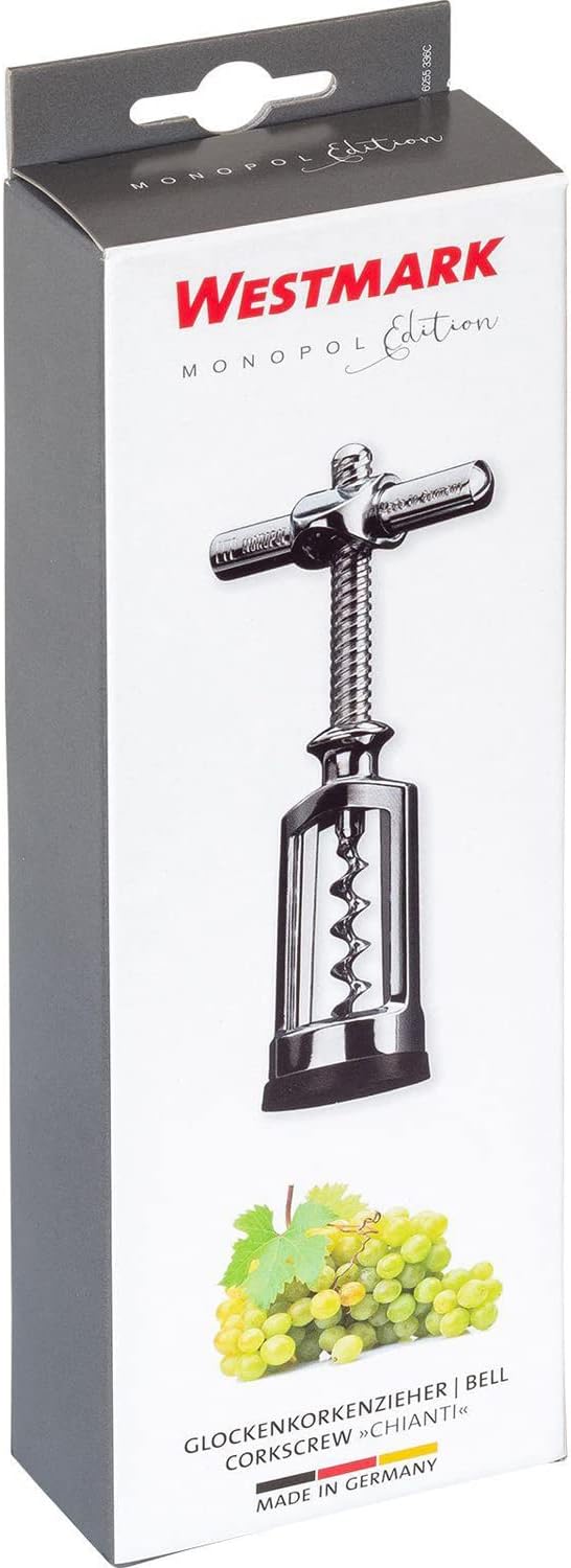 Westmark Bell Corkscrew With Cork Remover, Monopol Edition, Steel/Die-Cast Zinc, Chianti, Chrome-Plated, 6255336C