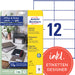 AVERY Zweckform 3424-10 Address Labels (120 Adhesive Labels, 105 x 48 mm on A4, Printable Labels, Self-Adhesive Address Labels with Ultragrip, Ideal for Home Office) 10 Sheets, White