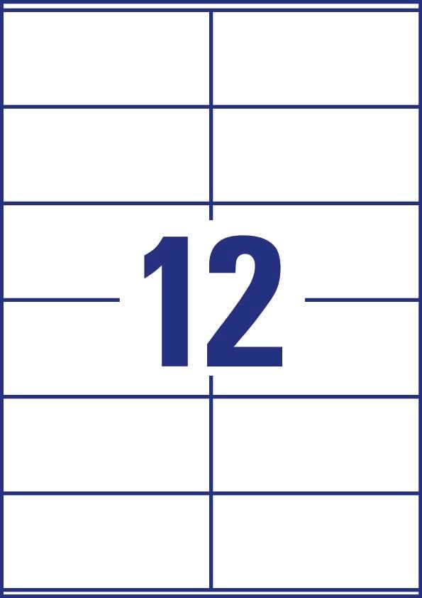 AVERY Zweckform 3424-10 Address Labels (120 Adhesive Labels, 105 x 48 mm on A4, Printable Labels, Self-Adhesive Address Labels with Ultragrip, Ideal for Home Office) 10 Sheets, White