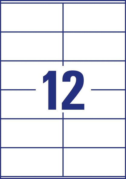 AVERY Zweckform 3424-10 Address Labels (120 Adhesive Labels, 105 x 48 mm on A4, Printable Labels, Self-Adhesive Address Labels with Ultragrip, Ideal for Home Office) 10 Sheets, White
