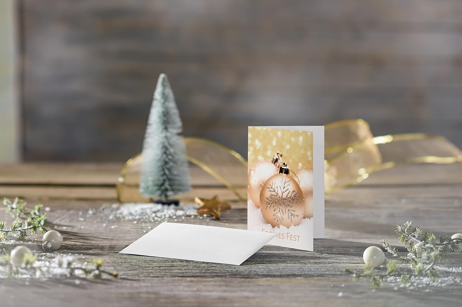 SIGEL DS091 Christmas cards "Christmas joy", A6, 25 cards incl. envelopes, easy to print