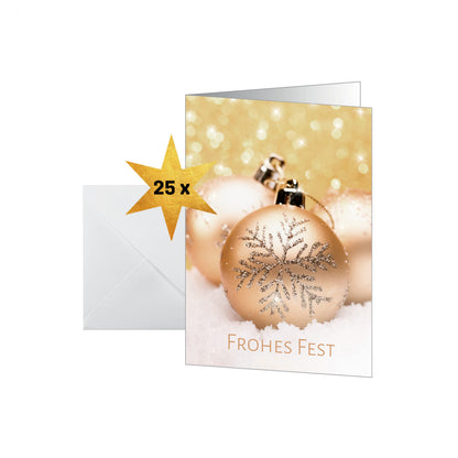 SIGEL DS091 Christmas cards "Christmas joy", A6, 25 cards incl. envelopes, easy to print