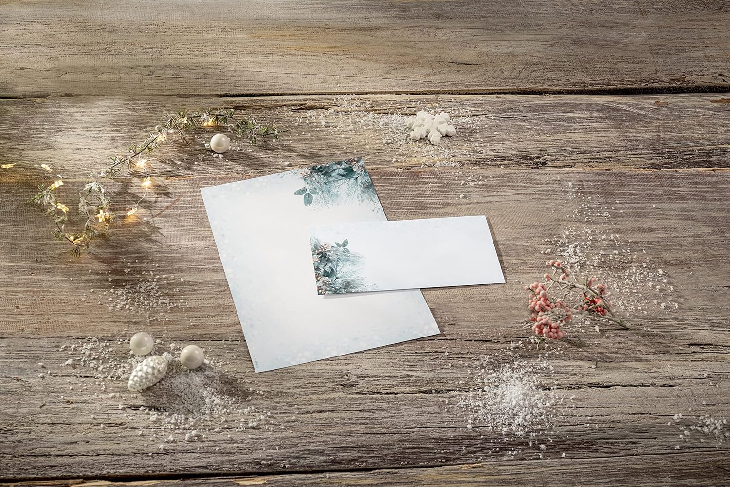 SIGEL DU424 Christmas envelopes "Eucalyptus magic", gummed, DL, 50 Pieces Eucalyptus magic (envelopes)