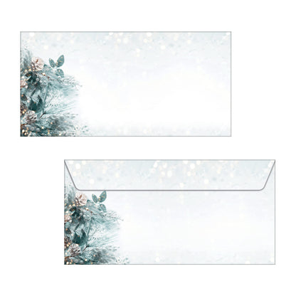 SIGEL DU424 Christmas envelopes "Eucalyptus magic", gummed, DL, 50 Pieces Eucalyptus magic (envelopes)
