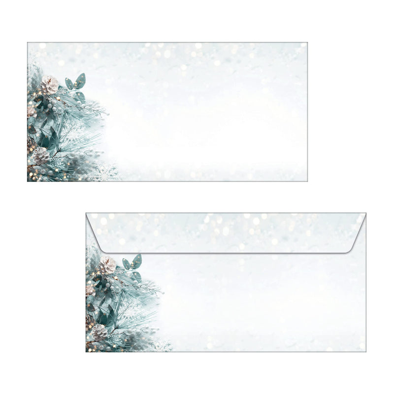 SIGEL DU424 Christmas envelopes "Eucalyptus magic", gummed, DL, 50 Pieces Eucalyptus magic (envelopes)