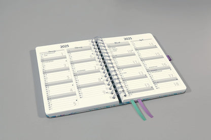 SIGEL J4604 Jolie Spiral diary 2024, Underwater Miracles, 16,8 x 21,5 cm, hardcover, 240 pages, purple, Green, Blue