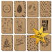 SIGEL DS700 Set of 24 Christmas postcards, 12 motifs, PEFC Certified Kraft Paper, pre-printed, easy to print brown - post cards