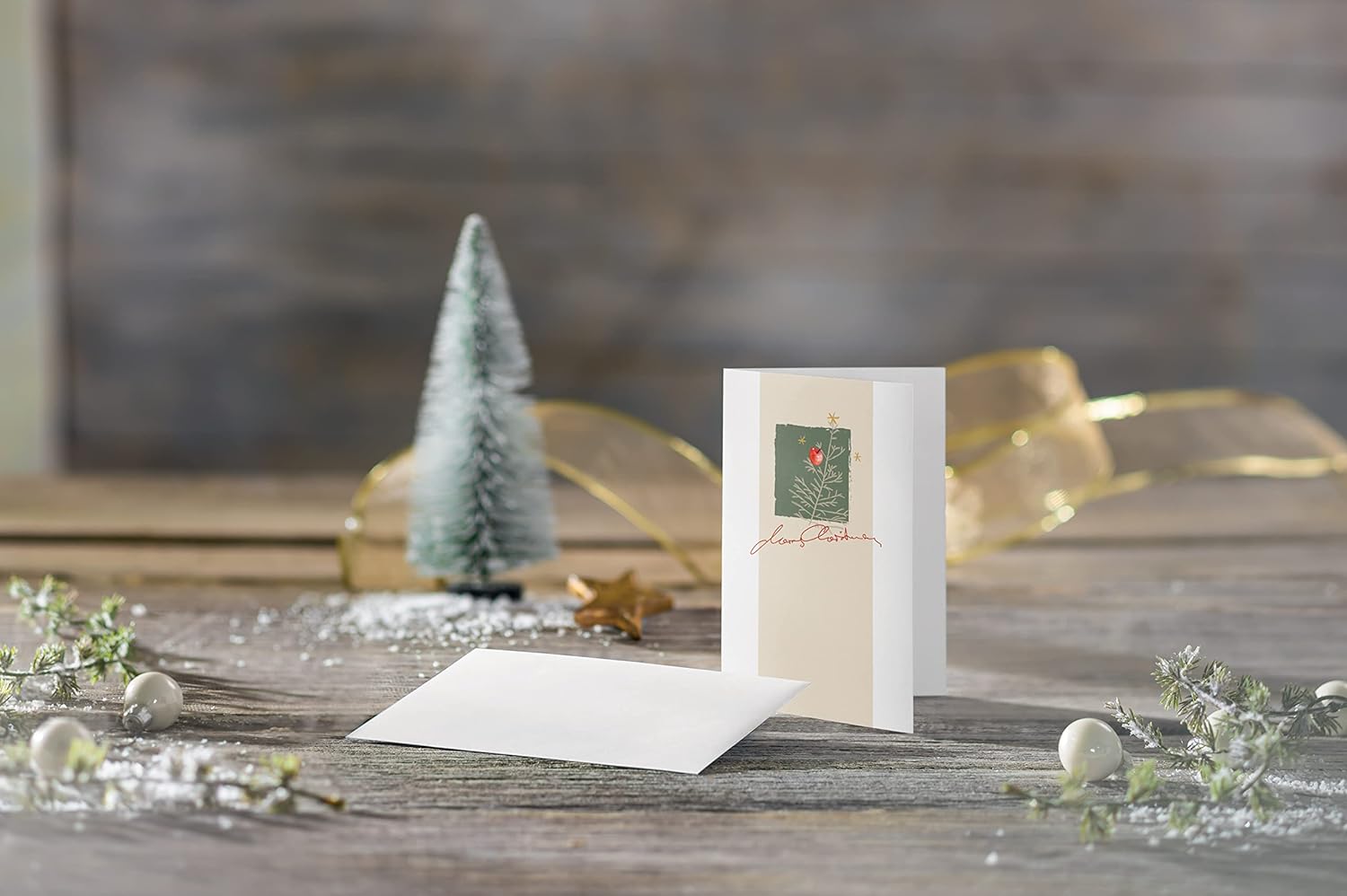 SIGEL DS073 Christmas Cards "Christmas with apples", A6, 10 cards incl. envelopes, easy to print
