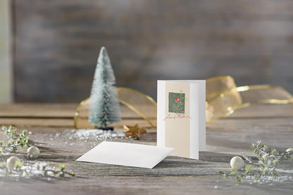 SIGEL DS073 Christmas Cards "Christmas with apples", A6, 10 cards incl. envelopes, easy to print