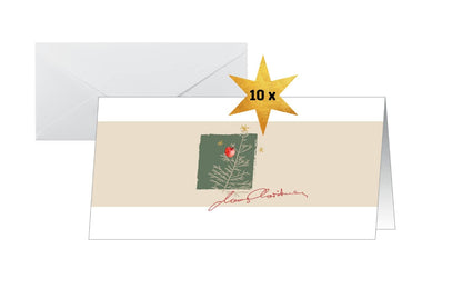 SIGEL DS072 Christmas Cards "Christmas with apples", DL, 10 cards incl. envelopes, easy to print