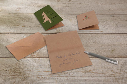 SIGEL DS070 Christmas Cards "Christmas tree", DL, 10 cards, easy to print