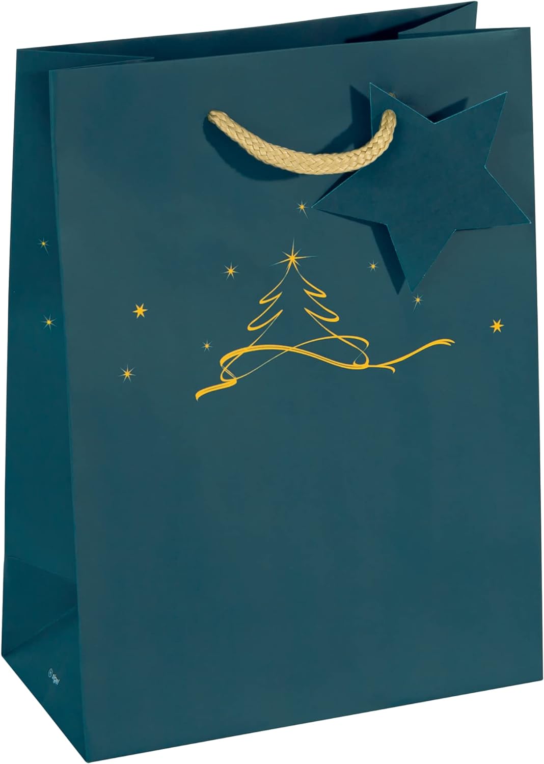SIGEL GT035 Gift bag small, petrol Blue, 17 x 23 cm Small dark green blue/yellow