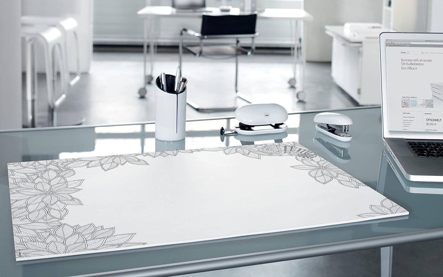 SIGEL HO580 Paper desk pad, with 20 different colouring sheets, A2 (59.4 x 41 cm), White/Black, 20 sheets