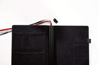 SIGEL CF133 Business Organiser with 3 booklets, 18.5x23x3 cm, faux leather, Black - Conceptum flex approx. A5 lined organizer