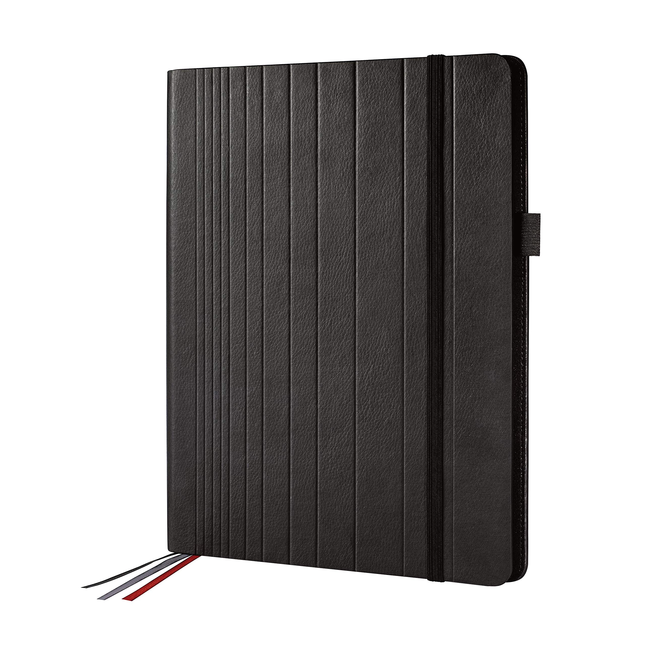 SIGEL CF110 Business Organiser, 24.5x31x3 cm, faux leather, Black - Conceptum flex approx. A4 Organizer