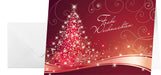 SIGEL DS019 Christmas Greeting Card "Christmas Swing", A6 (A5), blank, 25 Pieces incl. 25 envelopes, easy to print Christmas Swing - red/white/golden/silver
