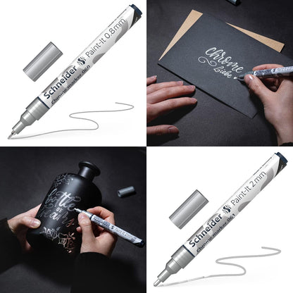 Schneider Chrome Metallic Marker Paint-It 060/061 Pens - Wallet, 2 pieces