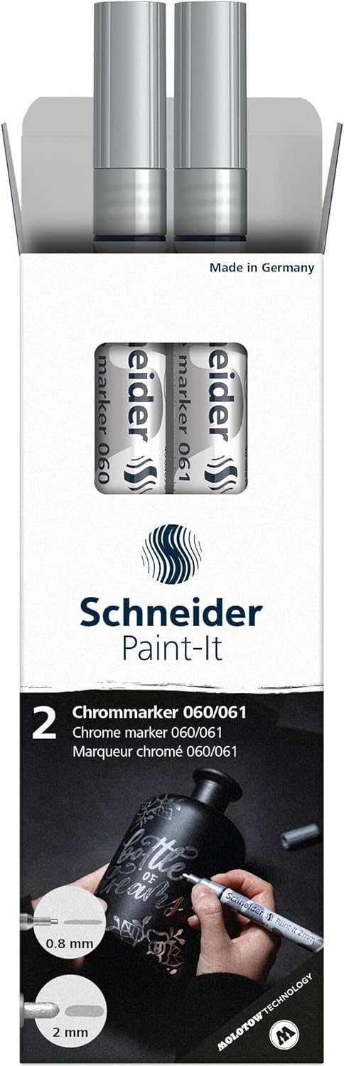 Schneider Chrome Metallic Marker Paint-It 060/061 Pens - Wallet, 2 pieces