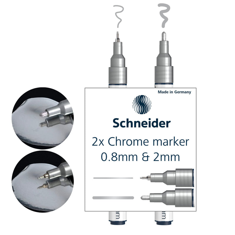 Schneider Chrome Metallic Marker Paint-It 060/061 Pens - Wallet, 2 pieces