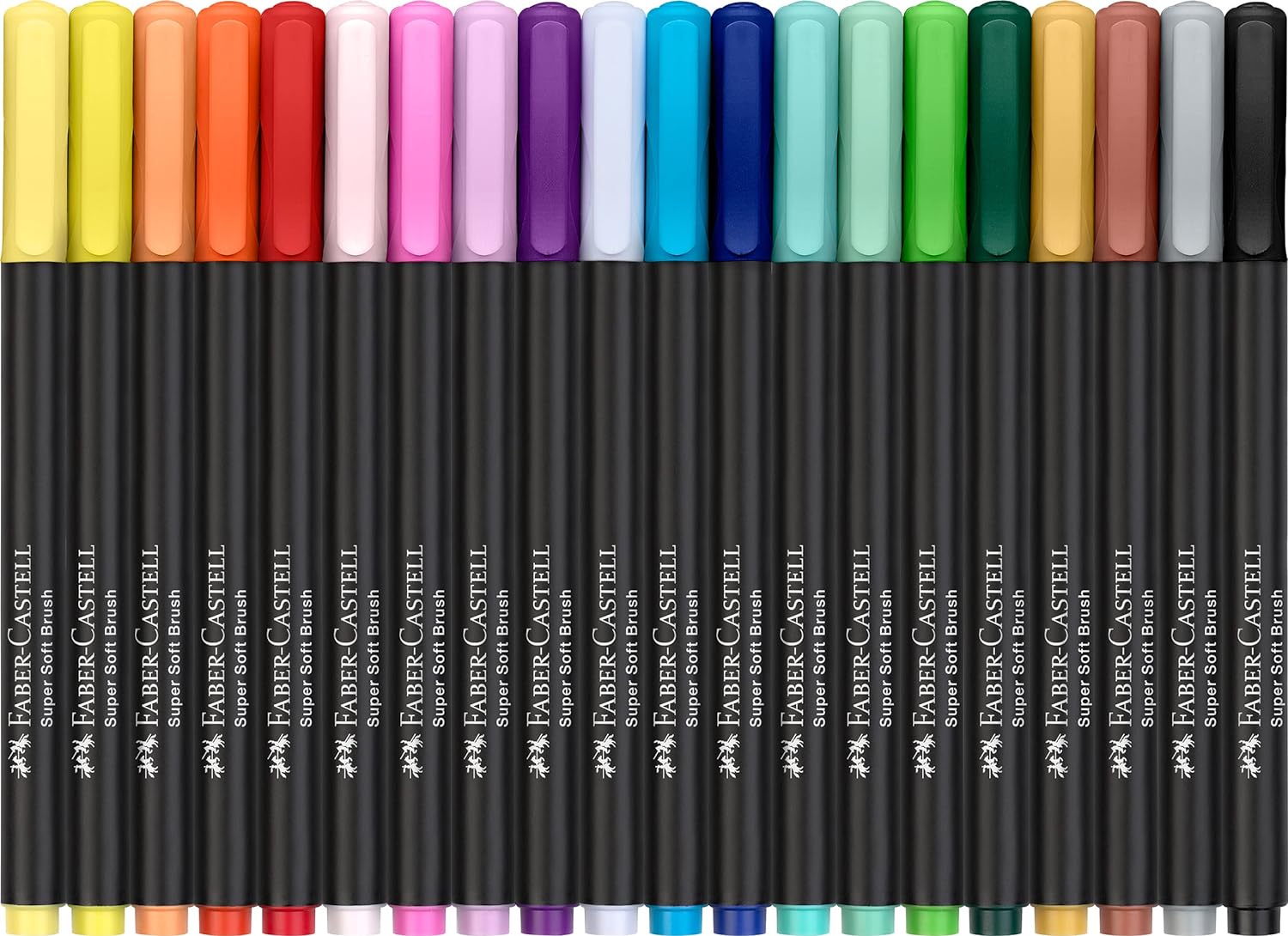 Faber-Castell Brush Pen Set - Black Edition, Cardboard Box of 20