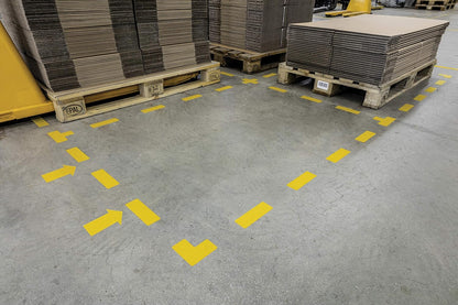 Durable 170504 Arrow-Shaped Parking Space Marker, Self-Adhesive and Abrasion-Resistant, RAL 1003 Signal Yellow