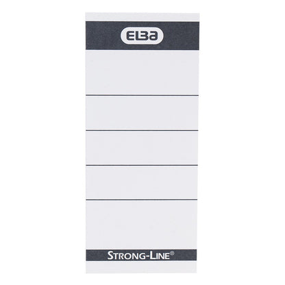 'Elba 400087754 Short/Wide Lever Arch File Spine Labels for "Strong" and "from 250 g/m² Card Pack of 10 White