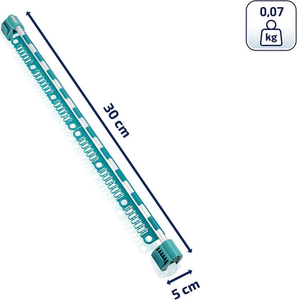 Leifheit Easyclip Linomatic windfester Kleinteilehalter, Wäscheschirm Zubehör für Linomatic Wäschespinnen, Wäschespinne Zubehör mit Klippverschluss A 92 x 24 x 15 cm