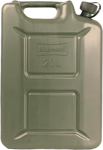hünersdorff 802010 Kraftstoff-Kanister Profi 20L für Benzin, Diesel und andere Gefahrgüter, UN-Zulassung, Made in Germany, TÜV-geprüfte Produktion, oliv 20 Liter oliv