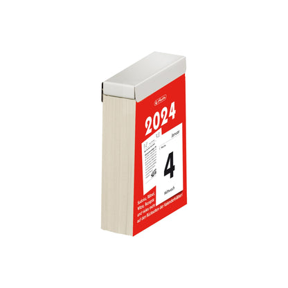 Herlitz Tear-off calendar 6.5 x 10 cm, 2024, FSC mix, 1 day/page, with puzzles, tips etc.