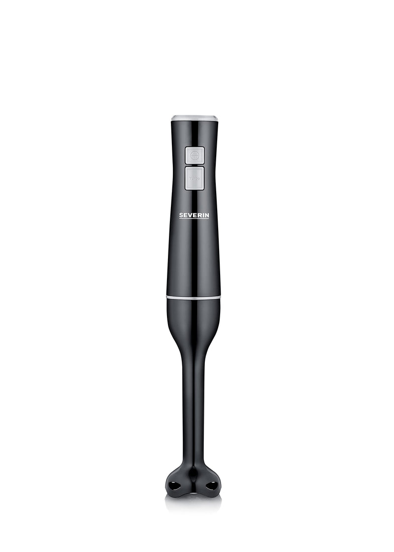 SEVERIN SM 3770 - Frullatore a immersione per purea e sminuzzamento, potente asta di miscelazione con turbo, frullatore ad immersione rimovibile e design ergonomico, 170 W, nero/grigio, SM 3770