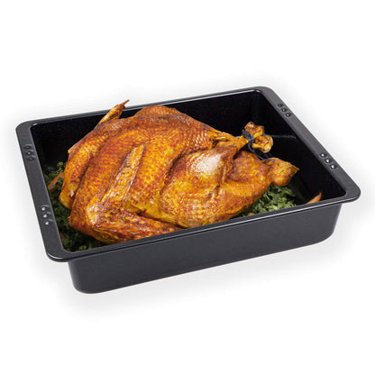 chg Set 350-56 XXL Enamel Roasting Dish Leakage Protection Thanks to Extra Deep Rims (7.0 cm), 6.5 litres, Black Speckled XXL Bräter ca. 39,0 x 32,0 x 7,0 cm