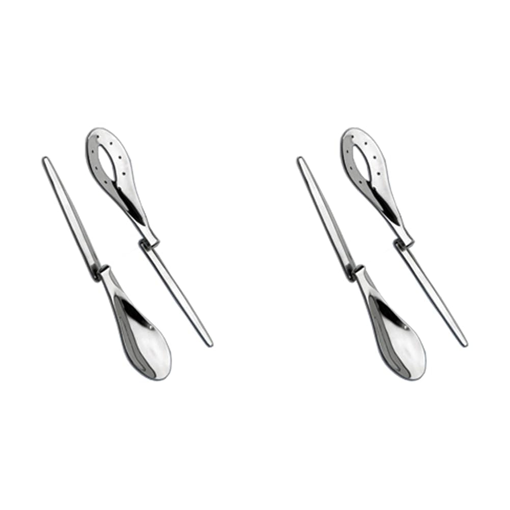 chg 3377-00 Salatbesteck mit Knick/Länge: ca. 27,5 cm, Silber, 1 - Pack (Packung mit 2)