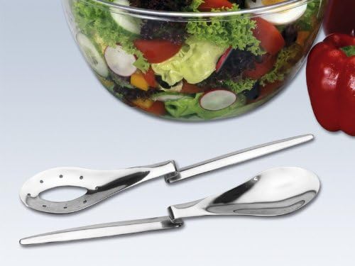 chg 3377-00 Salatbesteck mit Knick/Länge: ca. 27,5 cm, Silber, 1 - Pack (Packung mit 2)
