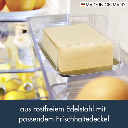 C. Hermann Gross KG (Consignment) CHG 9559F-05 2-Piece Refrigerator Butter Dish with Lid 15 x 9.5 cm