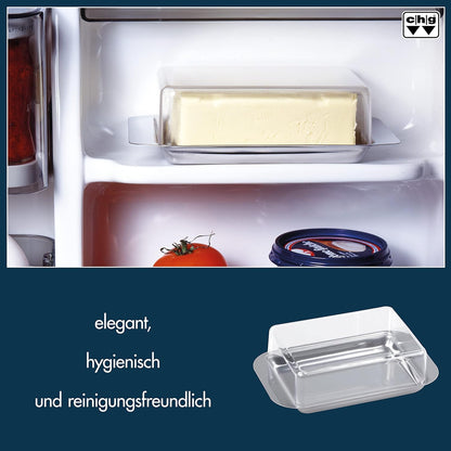 C. Hermann Gross KG (Consignment) CHG 9559F-05 2-Piece Refrigerator Butter Dish with Lid 15 x 9.5 cm