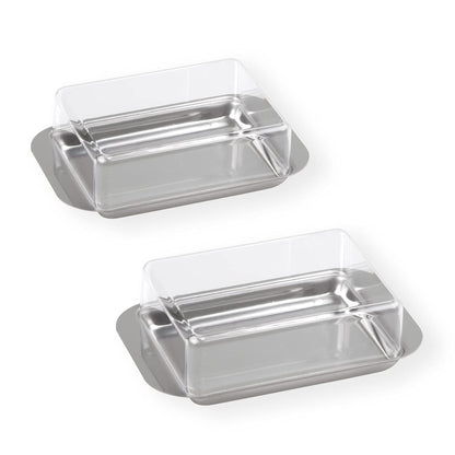 C. Hermann Gross KG (Consignment) CHG 9559F-05 2-Piece Refrigerator Butter Dish with Lid 15 x 9.5 cm