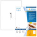 HERMA 10775 Weatherproof Labels Made of Special Paper DIN A4 (210 x 297 mm, 80 Sheets, Paper, Impregnated) Self-Adhesive, Printable, Extremely Strong Adhesive Outdoor Labels, 80 Adhesive Labels, White 210 x 297 mm 80 sheets